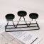 3 Heads Metal Gold Iron Table Prayer Tealight Candle Holders Creative Home Wedding candlestick holder Decorations
