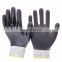 Double color nitirle sandy gloves en 388 nitrile anti cut gloves for handling glass