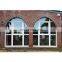 cheap house building fixed PVC windows tempered glass arch shaped windows