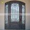 China's cheap steel iron grille double door European door design
