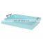 High Quality Customized Logo Painting Mdf Wooden Serving Tray with Gold Handles