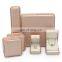 High-End Pu Leather Bright Pink Ring Earrings Necklace Pendant Box