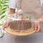 Cake Stand with glass Dome Serving Platter Tray Round Cake Stand bamboo