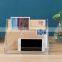 3-Slot Clear Acrylic Tabletop Mail Sorter Desktop Organizer