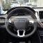 Autoaby 3Pcs/Set Car Steering Wheel Decoration Cover Trim Sticker Fit for Peugeot 2008 208 308 2014 - 2019