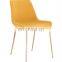 Popular Fabric Home Dining Chair With Gold Leg