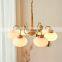 Glass Pendant Light Simple Decor Glass Ball Hanging Lamp For Bedroom Living Room Nordic Solid Wood Chandelier