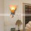 Antler Wall Lamp Vintage Sconce Resin Birds Cup Lampshade Holder Wall Light Decor Stair Loft Corridor Wall Lights