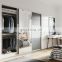 design bedroom wall transparent big closet wooden clothes sliding wardrobe cabinets  in the wall