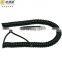 The black electrical spring wire/Coil spring cable