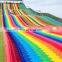 New attractive outdoor unpowered cheap price rainbow slide game on sale