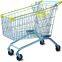 Metal Store Grocery Store Supermarket 150L European Zinc with Powder Coated Shopping trolley Cart