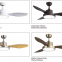 47 inch variable frequency ceiling fan light, three color dimming, restaurant with light fan