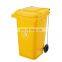 Manufacturer cheap price 240l recycle plastic waste bins dustbin black garbage bin outdoor trash can with foot pedal