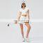 OEM Custom Breathable Elastic Solid Tennis Dress With Shorts Sexy Tennis Skirt Two Piece For Women