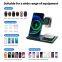 Universal Desk Multi Function Portable Foldable Phone Fast Charging Station 15W 3 In 1 Wireless Charger Pad For Iphone
