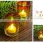 Gradient orange yellow color glass votive holders for candle making /vintage glass lamp shades