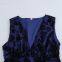 2025 European and American style spring women's plush V-neck sleeveless layered cake dress