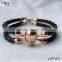 Hottest Kull Design Genuine Python Leather Bracelet with 316L stainless steel Luxury Jewelry