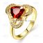 Luxury 18K Golden Women Wedding Zircon Ring