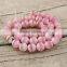AB0475 Hot Sale Pink Zebra Striped Tibetan Agate Beads