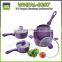 Purple stone cookware nonstick/ceramic induction cookware set for 2016 market