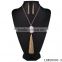 Golden tassel natural druzy pendant necklace long green stone statement necklace with matching earrings                        
                                                Quality Choice
                                                                