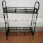 Plant Stand with Contemporary Tray Design and 2-Tier, Black