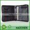 At A Glance Personal Organizer Black Leather Zipper 7 Ring Binder Notebook 8x10