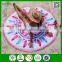 China company wholesale cotton or microfiber printed feather round beach towel