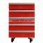 JGA Retro Style 1 Drawer 50L Mini Toolbox Refrigerator , Safe Fridge With 4 Wheels Black Color Compact Refrigerator