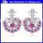 Fashion Women's Silver Micro Pave Earring, Fashion Pearl Earring ,Girl 925 Sterling Silver Earring