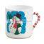 8 Oz. 230ml Fashion Personalized Customized Party Drinking Cups With Handle Promotional Popular Plastic Snowman Mugs