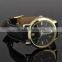 2016 Brand New Black Leather Blank Watch