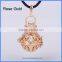 Wholesale Hollow Copper Round Cage Harmony Jingle Bell Chime Charm Pregnancy Belly Necklace Pendant BAC-M018