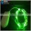 Remote control led mini copper wire string lights green color