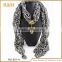 New and hot special design leopard pendant scarf with good price