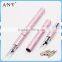 ANY Nail Art Design Pink Metal Handle Nail Ink Paint Brush Pen with Dotting Tools