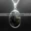 Black Rutile Oval Cabochon Pendant , 925 Solid Sterling Silver Pendant, Designer Silver Pendant
