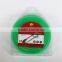 yahu Brand Garden Products Trimmer Line 2.7mmX1LB Star Shape Green Colored Moving Line Nylon Grass Trimmer Line