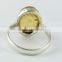 Huge !! Bezel Setting Citrine 925 Sterling Silver Ring, Silver Jewelry Exporter, Fine Silver Jewelry
