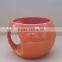creative fancy peculiar football shape red yellow orange blue and green ceramic coffee mug