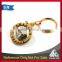 Promotional gift round shape dice spinning keychain
