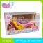 14 inch lovely sleeping music newborn baby doll+cradle with music and light
