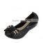 embossed cow leather elegant middle aged women low heel wedge daily wear shoes