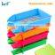 Foldable frosted plastic file tray with fluoresence color