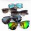 2016 Promotional Green Blue Red lenses carbon fiber wooden surface sunglasses
