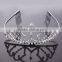 Shining rhinestone Romantic Hair Combs Silver plated Tiara Noble Princess Crown chinese style peacock tail Designs