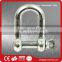 STAINLESS STEEL EUROPEAN TYPE COMMERCIAL LARGE DEE SHACKLE