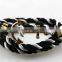 Leather Rope Stainless Steel Gold Anchor Bracelet/Hook Bracelet Anchor Wholesale